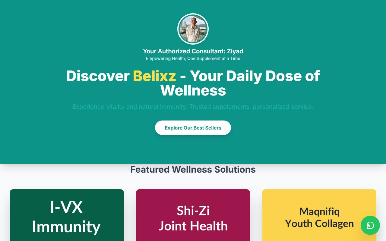 Belixz by Ziyad website preview