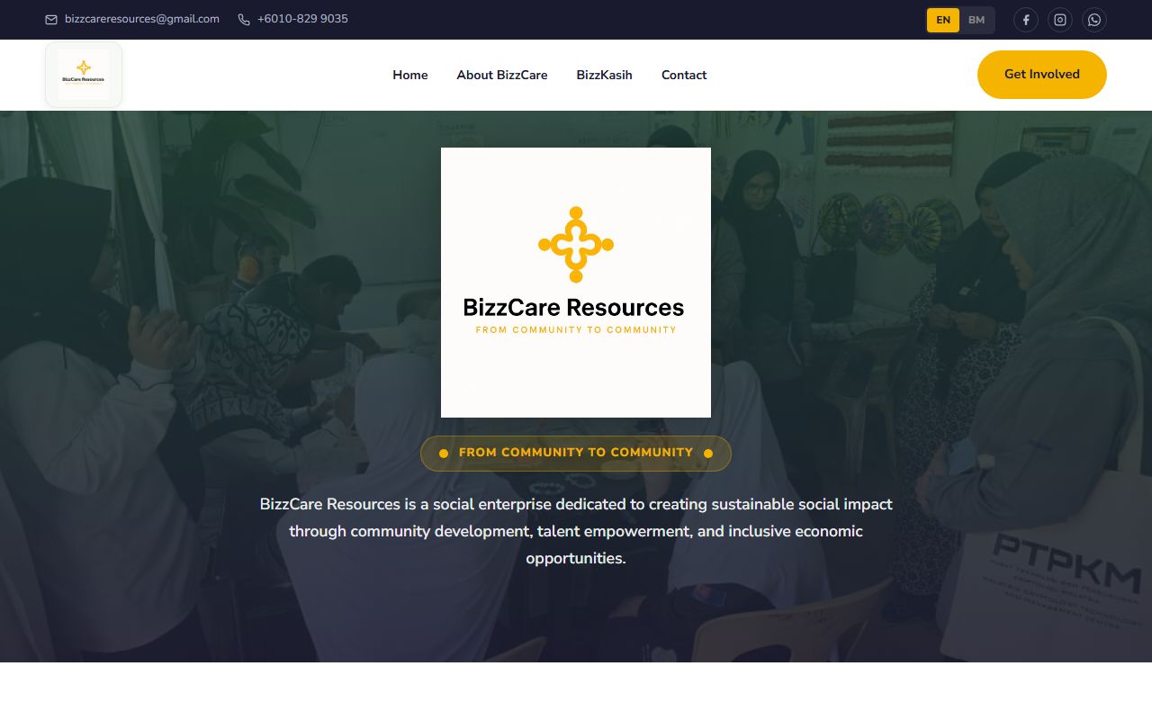 BizzKasih website preview