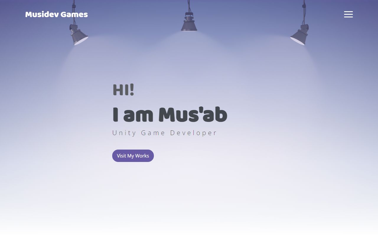 Musidev Games website preview