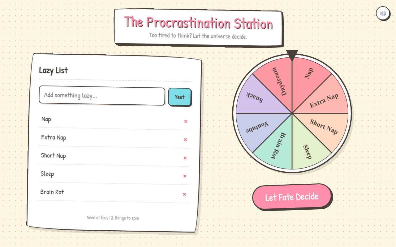 The Procrastination Station website preview